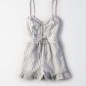AE tie front strappy romper